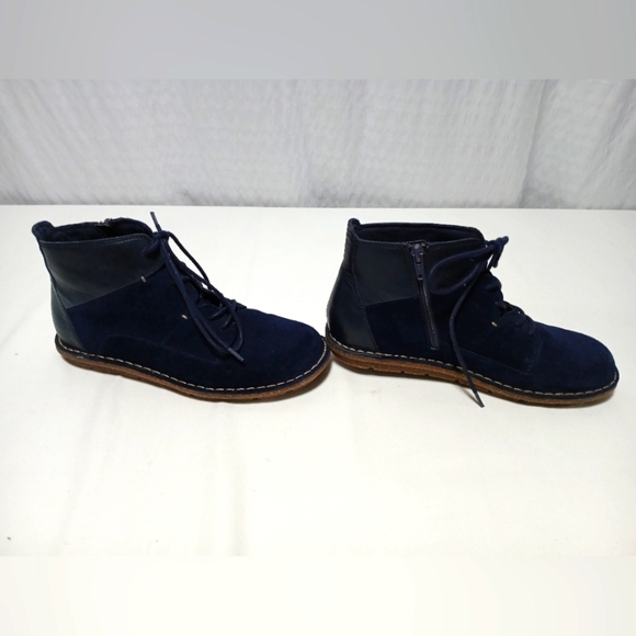 Clarks Leather/ Suede Lace Up/ Side Zipper Ankle Boots. Ladies Size 7.5 - Picture 7 of 8